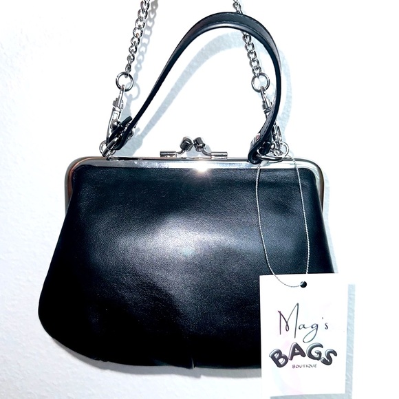 Vivienne Westwood: Kisslock Saturn Logo Mini Emma Granny Frame Crossbody Bag - Picture 7 of 16